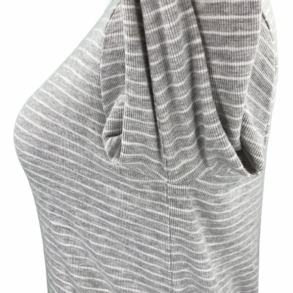 Code X Mode Gray Striped Long Sleeve Tie Back Tee - Picture 10 of 13